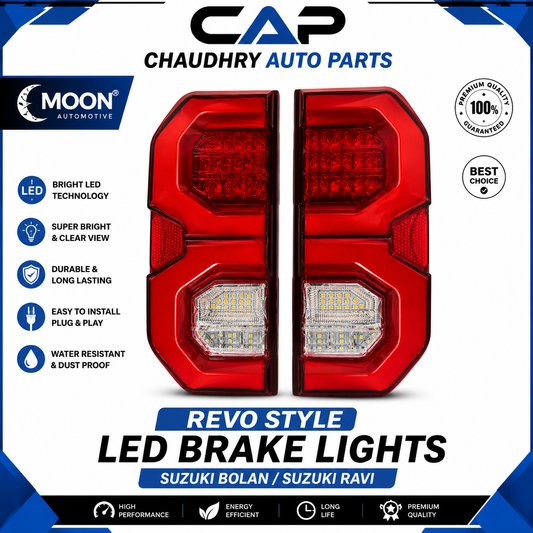 Moon Revo Style LED Brake Lights for Suzuki Bolan & Suzuki Ravi (Pair) – Premium Quality
