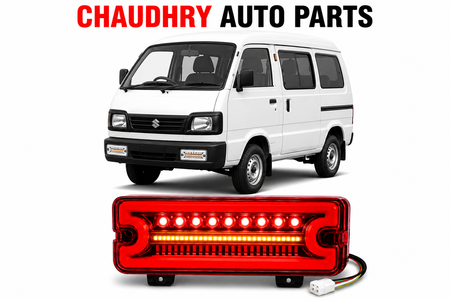 Suzuki Bolan & Suzuki Ravi Red LED Bumper DRL Light with Built-in Indicator | Premium Quality