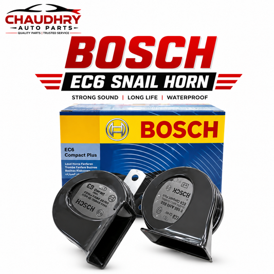 Bosch EC6 Compact Plus Snail Horn Set – 12V Dual Tone Waterproof Car Horn (Made in Turkey)