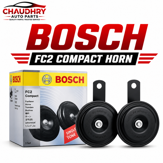 Bosch FC2 Compact Horn Set – Made in Turkey | 12V Car & Bike Horn | Premium Sound
