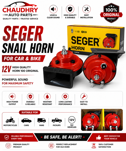 SEGER Snail Horn 12V – Original High Power Car & Bike Horn Pair